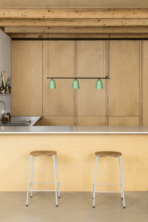 Faro Barcelona STUDIO PENDANT LAMP LINEAR GREEN SHADE S 1XE14 – 28268FR