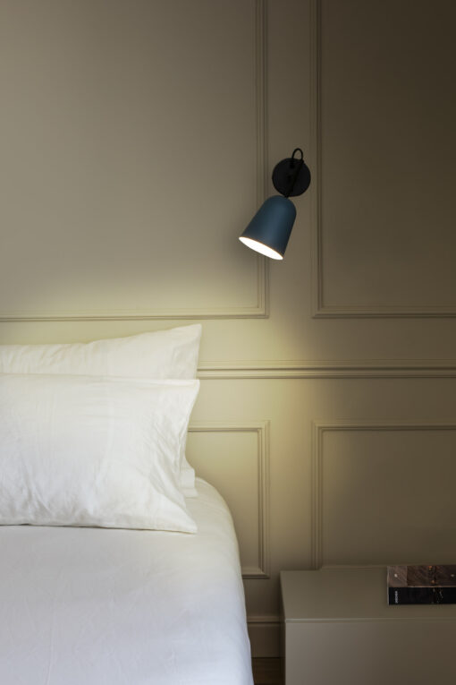 Faro Barcelona STUDIO WALL LAMP BLUE SHADE 1xE14 – 28274FR