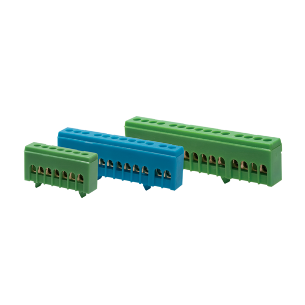 7 HOLES BLUE NEUTRAL TERMINAL FOR DIN RAIL ACA - 282N7