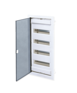 Χωνευτός Πίνακας Γυψοσανίδας 48 Θέσεων 4 Σειρών με Διάφανη Πλαστική Πόρτα IP40 Πλαστικό Πλαίσιο ACA – 282U48FP