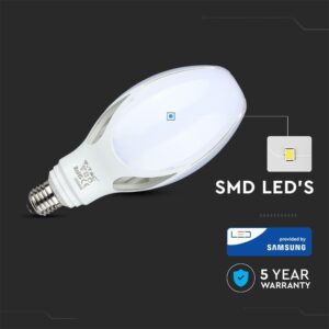 LED Λάμπα E27 36W V-TAC PRO Samsung Chip 265° 3960lm 3000K – 283