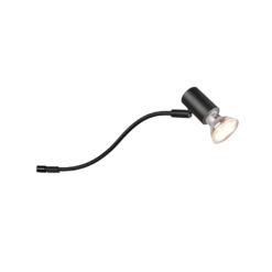 Φωτιστικό Τοίχου Trio Lighting GU10 Μαύρο Ματ Μεταλλικό IP44 – 283400132