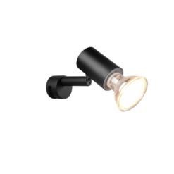 Φωτιστικό Τοίχου Trio Lighting GU10 Μαύρο Ματ Μεταλλικό IP44 – 283500132