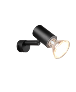 Φωτιστικό Τοίχου Trio Lighting GU10 Μαύρο Ματ Μεταλλικό IP44 – 283500132