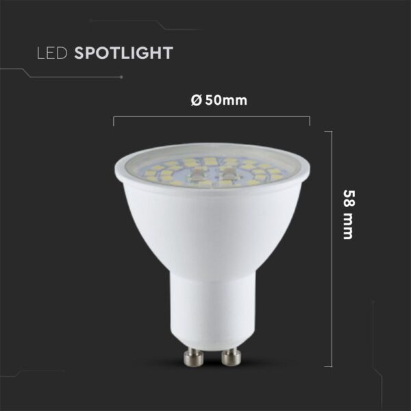 LED SPOT Λάμπα GU10 5W V-TAC 110° 750lm Θερμό 3000K – 2837