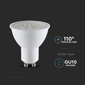 LED SPOT Λάμπα GU10 5W V-TAC 110° 750lm Θερμό 3000K – 2837