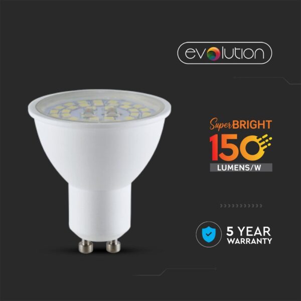 LED SPOT Λάμπα GU10 5W V-TAC 110° 750lm Θερμό 3000K – 2837