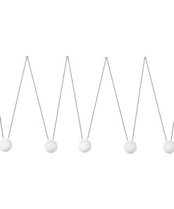 Faro Barcelona MINE GLASS SPACE Κρεμαστό 5Φωτο Φωτιστικό, Λευκού Χρώματος – 28375-5L