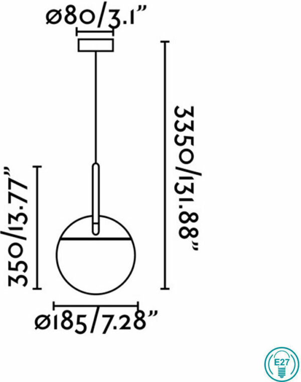ΚΡΕΜΑΣΤΟ ΦΩΤΙΣΤΙΚΟ MINE SPACE ΓΚΡΙ 2L                     FARO – 28376-2L