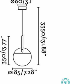 ΚΡΕΜΑΣΤΟ ΦΩΤΙΣΤΙΚΟ MINE SPACE ΓΚΡΙ 1L FARO – 28376-1L