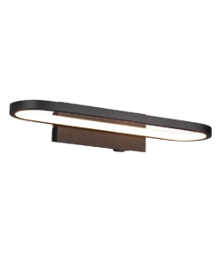 Φωτιστικό Τοίχου Trio Lighting GIANNI LED, 17W · 1700lm, 3000K Μαύρο Ματ Μεταλλικό IP44 – 283770132