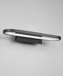 Φωτιστικό Τοίχου Trio Lighting GIANNI LED, 17W · 1700lm, 3000K Μαύρο Ματ Μεταλλικό IP44 – 283770132