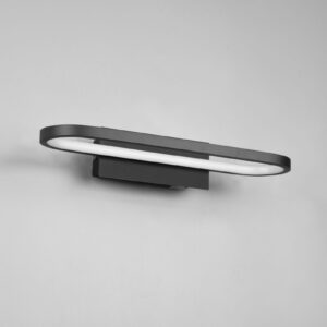 Φωτιστικό Τοίχου Trio Lighting GIANNI  LED, 17W · 1700lm, 3000K Μαύρο Ματ Μεταλλικό IP44 – 283770132