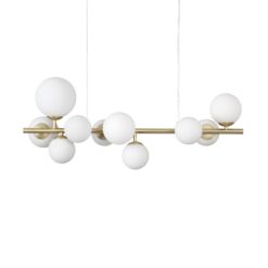 IDEAL LUX Κρεμαστό Φωτιστικό PERLAGE 10xG9 Χρυσού Χρώματος – 283791
