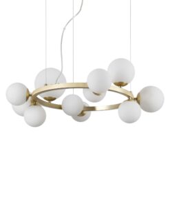 IDEAL LUX Κρεμαστό Φωτιστικό PERLAGE 11xG9 Χρυσού Χρώματος – 283807