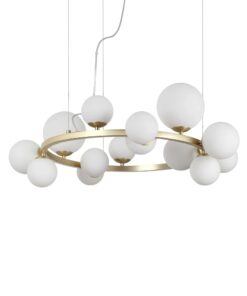 IDEAL LUX Κρεμαστό Φωτιστικό PERLAGE 14xG9 Χρυσού Χρώματος – 283814
