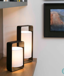 ΕΠΙΤΡΑΠΕΖΙΟ ΦΩΤΙΣΤΙΚΟ LULA ΜΑΥΡΟ-ΑΣΠΡΟ FARO – 28385