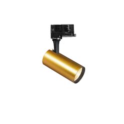 IDEAL LUX Φωτιστικό Σποτ Τριφασικής Ράγας 4 Καλωδίων FOX LED 8W CRI80 3000K Χρυσού Χρώματος – 283920