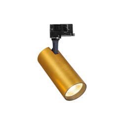 IDEAL LUX Φωτιστικό Σποτ Τριφασικής Ράγας 4 Καλωδίων FOX 15W 3000K Χρυσού Χρώματος – 283937