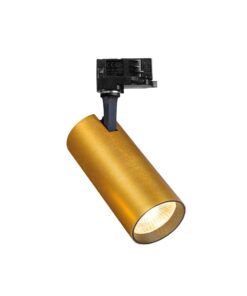 IDEAL LUX Φωτιστικό Σποτ Τριφασικής Ράγας 4 Καλωδίων FOX 15W 3000K Χρυσού Χρώματος – 283937