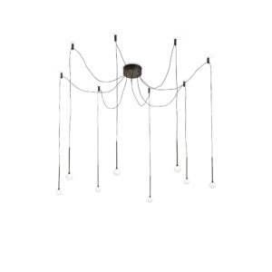 IDEAL LUX Κρεμαστό Φωτιστικό LUCCIOLA LED 8W 3000K Μαύρου Χρώματος – 283982