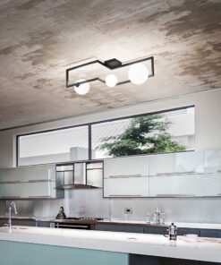 IDEAL LUX Φωτιστικό Οροφής ANGOLO 3xG9 Μαύρου Χρώματος – 284286
