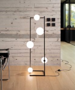IDEAL LUX Φωτιστικό Δαπέδου ANGOLO 5xG9 Μαύρου Χρώματος – 284309
