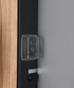 Φωτιστοικό Τοίχου Φυσικό Ξύλο & Μαύρο 1xE27 IP44 με Διακόπτη Trio Lighting – 284470132