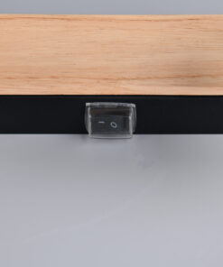 Φωτιστοικό Τοίχου Φυσικό Ξύλο & Μαύρο 3xE27 IP44 με Διακόπτη Trio Lighting – 284470332