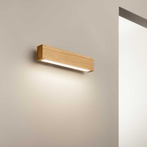 IDEAL LUX Απλίκα Τοίχου CRAFT LED 13W 3000K Χρώματος Ξύλου – 284477