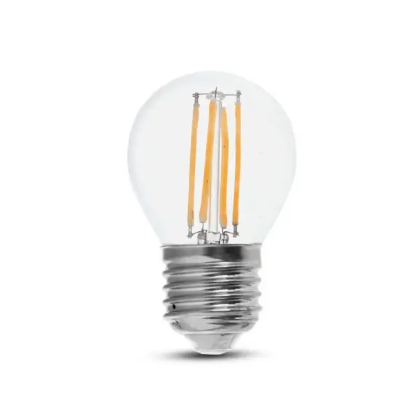 Λάμπα LED E27 G45 Filament 6W Θερμό λευκό 3000K Γυαλί διάφανο (130 LM/W) V-TAC - 2851