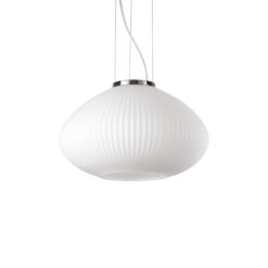 IDEAL LUX Κρεμαστό Φωτιστικό PLISSE 1xE27 Λευκού – 285184