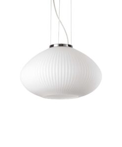 IDEAL LUX Κρεμαστό Φωτιστικό PLISSE 1xE27 Λευκού – 285184