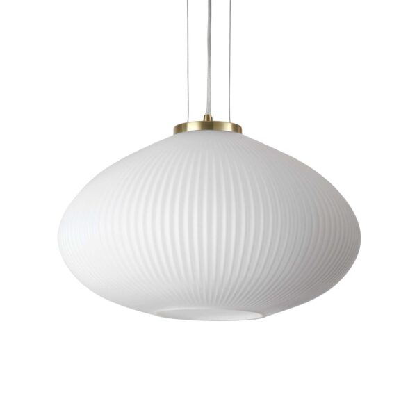 IDEAL LUX Κρεμαστό Φωτιστικό PLISSE 1xE27 Λευκού Χρώματος – 285191