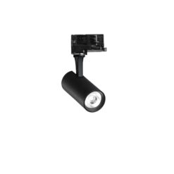IDEAL LUX Φωτιστικό Σποτ Τριφασικής Ράγας 4 Καλωδίων FOX LED 8W CRI90 3000K Μαύρου Χρώματος – 285351