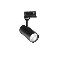 IDEAL LUX Φωτιστικό Σποτ Τριφασικής Ράγας 4 Καλωδίων FOX 15W 3000K Μαύρου Χρώματος – 285375
