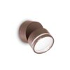 IDEAL LUX Φωτιστικό Τοίχου Βεράντας OMEGA LED 7W 4000K IP54 Καφέ Χρώματος – 285498