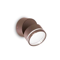 IDEAL LUX Φωτιστικό Τοίχου Βεράντας OMEGA LED 7W 4000K IP54 Καφέ Χρώματος – 285498