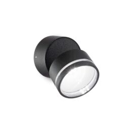 IDEAL LUX Φωτιστικό Τοίχου Βεράντας OMEGA LED 7W 4000K IP54 Μαύρου Χρώματος – 285504
