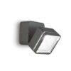 IDEAL LUX Φωτιστικό Τοίχου Βεράντας OMEGA LED 7W 4000K IP54 Χρώματος Ανθρακί – 285511