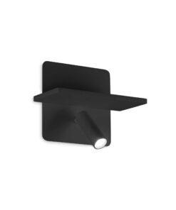 IDEAL LUX Επιτοίχιο Φωτιστικό PIANO LED 10W 3000K Μαύρου Χρώματος Θύρα USB – 287300