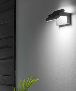 IDEAL LUX Επιτοίχιο Φωτιστικό Βεράντας SWIPE LED 20.5W 3000K IP54 Χρώματος Ανθρακί – 287683