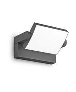 IDEAL LUX Επιτοίχιο Φωτιστικό Βεράντας SWIPE LED 20.5W 3000K IP54 Χρώματος Ανθρακί – 287683