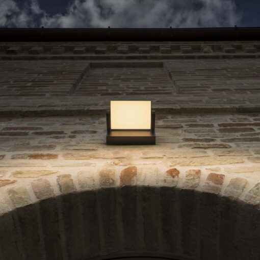 IDEAL LUX Επιτοίχιος Προβολέας SWIPE AP LED 20.5W 3000K IP54 Γκρι Χρώματος – 326863