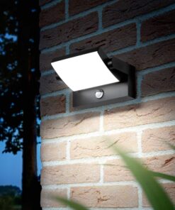 IDEAL LUX Επιτοίχιος Προβολέας SWIPE LED 21W 3000K IP54 με Αισθητήρα Κίνησης Γκρι Χρώματος – 326870