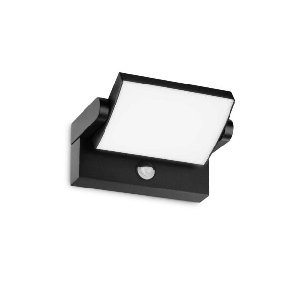 IDEAL LUX Φωτιστικό Τοίχου SWIPE LED 21W 3000K IP54 Αισθητήρα Κίνησης Μαύρου Χρώματος- 287737