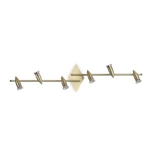 IDEAL LUX Φωτιστικό Οροφής ALFA 6xGU10 Χρυσού Χρώματος – 287805
