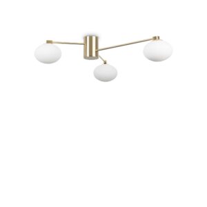 IDEAL LUX Φωτιστικό Οροφής HERMES 3xG9 Χρυσού Χρώματος – 288260