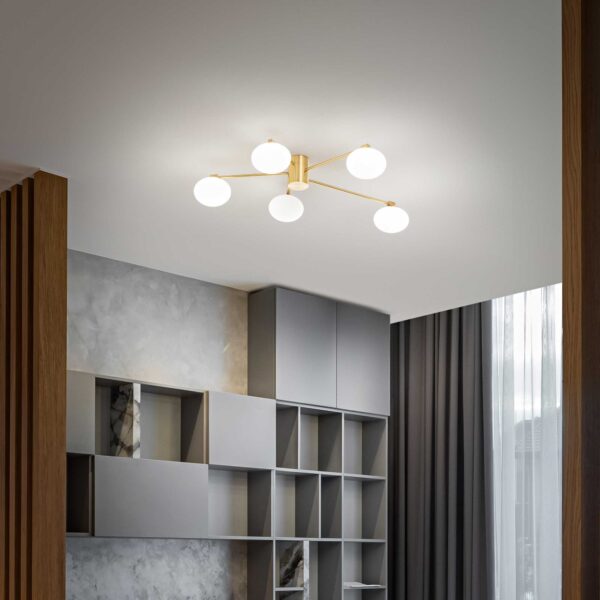IDEAL LUX Φωτιστικό Οροφής HERMES 5xG9 Λευκού Χρώματος – 316680