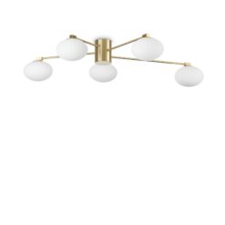 IDEAL LUX Φωτιστικό Οροφής HERMES 5xG9 Χρυσού Χρώματος – 288277